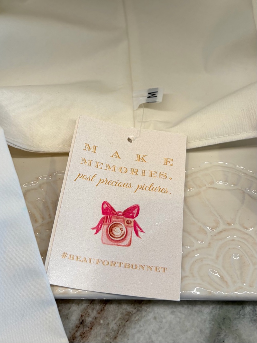 Beaufort Bonnet Company Solid White & Pink Baby Bonnet Size M 9-18 Months NWT - Picture 6 of 6